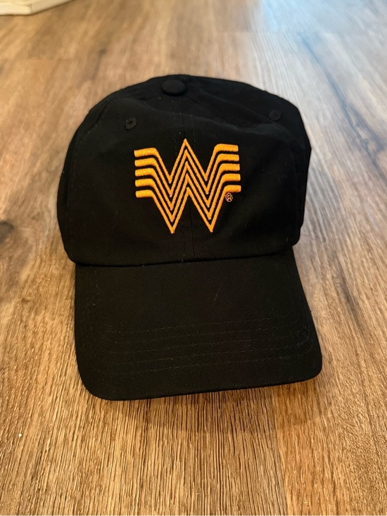 Accessories - Whataburger Employee Hat Cap Black Orange Logo Adjustable OSFA Uniform Fast Food